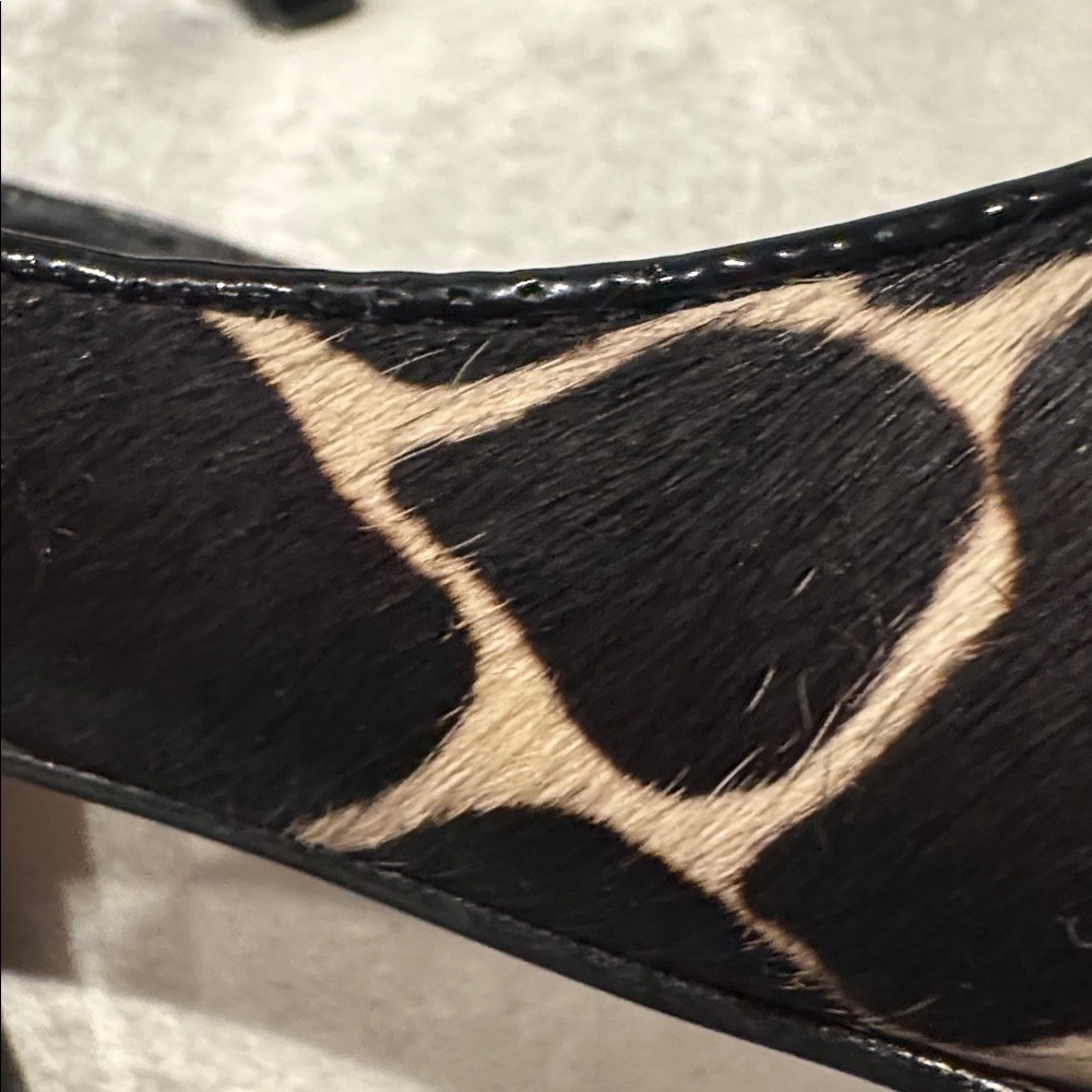 Nine West Leopard Print Peep Toe Heels Classic Animal Print Pumps Size 8 - Picture 6 of 10